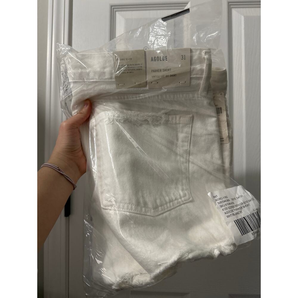 Agolde White Women Shorts - Picture 3 of 4